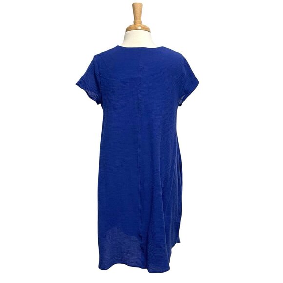 Soft Surroundings Cotton Gauze Lightweight Shift Dress Pockets Blue size Medium - Picture 4 of 7